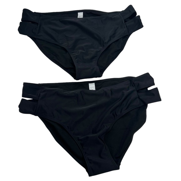 Lot of 2 Bikinix tankini BOTTOMS ONLY BLACK 3XL NWOT - Picture 1 of 5